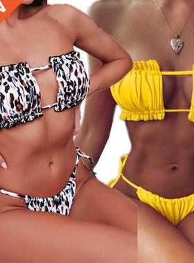 Swisuit Leopard Bikinis Set For Woen Beach Wear Brazilian