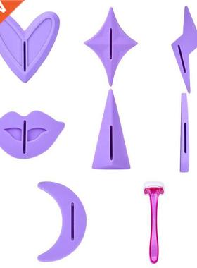 7Pcs Bikini Privates Shaving Stencil Set Female Pubic Hair T