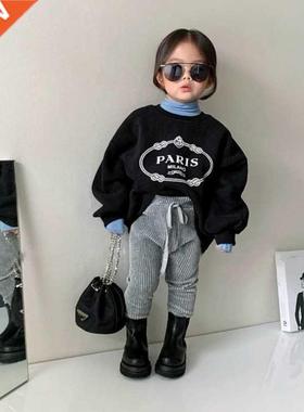 2022 Spring Winter Girls Long Sleeve Letter T Shirt Kids War