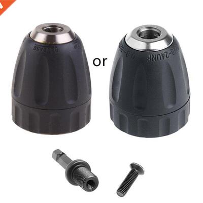 0.8-10mm Keyless Drill Chuck Converter 3/8 24UNF + 1/4 Hex
