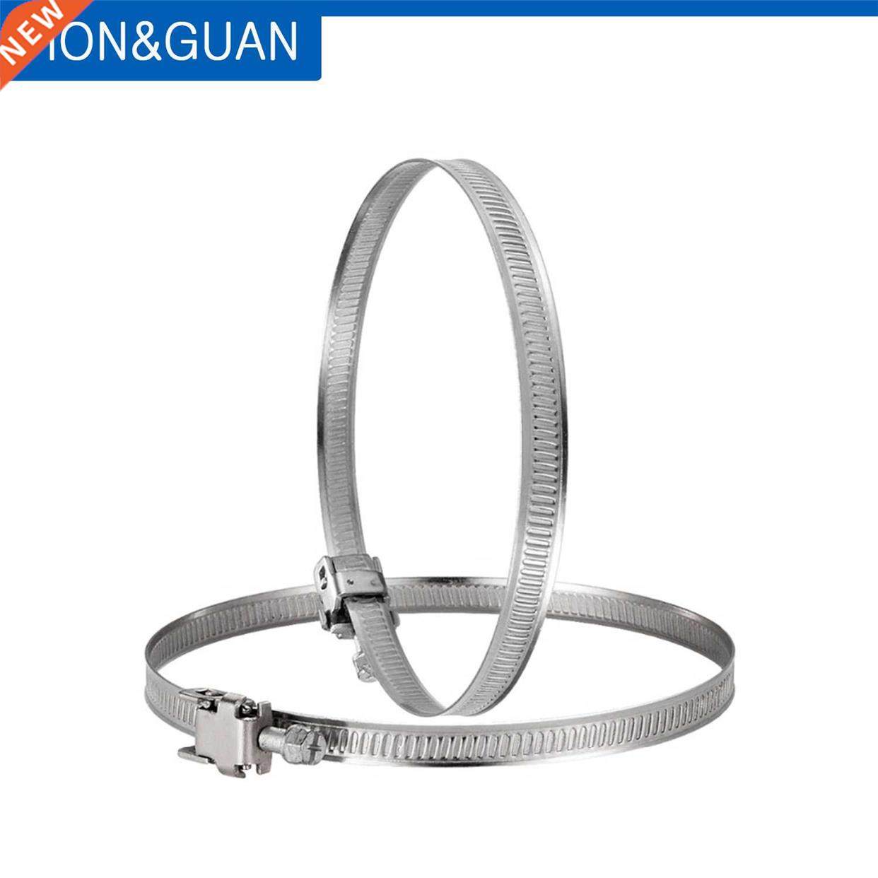 2pcs 8inch 200mm Stainless Steel Hose Clamps Hose s Duct Cla