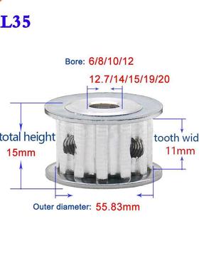 1Pcs XL 35 Tooth Synchronous Wheel Width 11 Tiing Belt Pu