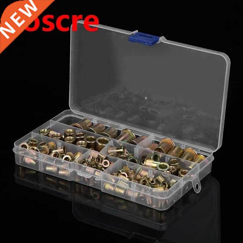 35ED 150 Pieces Carbon Steel Nuts Kit Yellow Zinc Plated Fin
