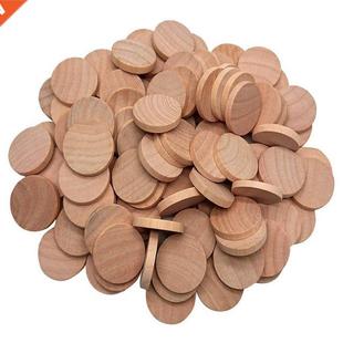 Unfinished Round for 100Pcs Slices Arts Cra Wood