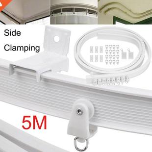5M Flexible Ceiling Curtain Rail Side Clamping Track Bendabl