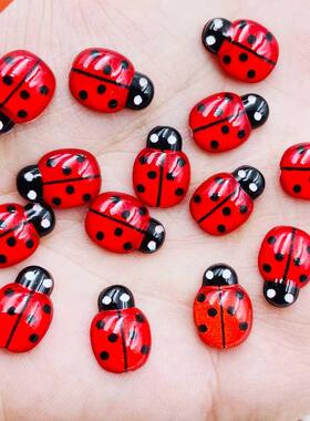 70Pcs New Resn Cute Cartoon Colorful Beautful Red Beetle F