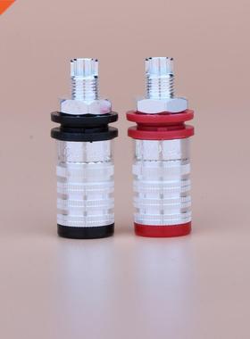 Preffair BA1117 4PCS Silver Plated Binding Post Speaker Te