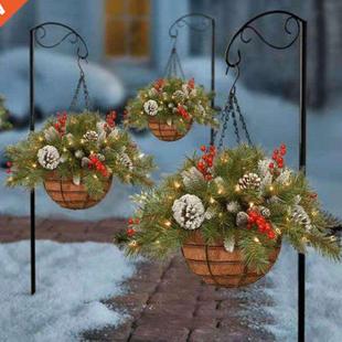 Basket DIY Garland Artificial With Hanging Decor Christmas