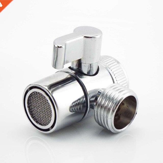 3-Way Tee Shower Head Faucet Adapter Connector Diverter Valv