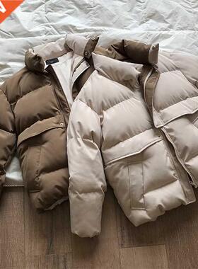 crriflz ladies winter solid down Jacket women oversize loose