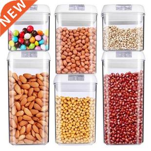 With Seal Plastic Bulk Kitchen Lid Jar Storage Food 1.2L 1.9