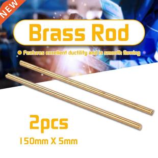 Bar Round Solid Hardware Rods Brass 5mm 150mm 2pcs