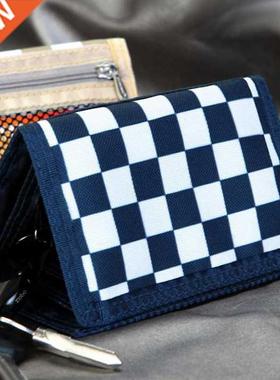 Men Fashion Wallets Fabric Short Purses Wallet Cards ID Hol