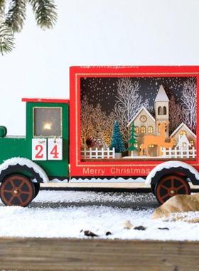 Chrstmas Wooden Advent Calendar House wth Storage Drawers