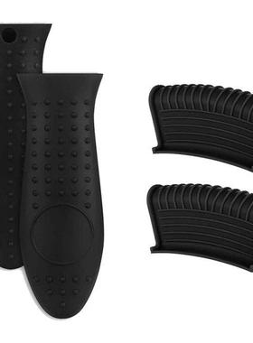 Cast Iron Skillet Handle Covers Set Non-Slip Silicone Pot Ho