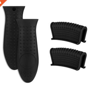 Cast Iron Skillet Handle Covers Set Non-Slip Silicone Pot Ho