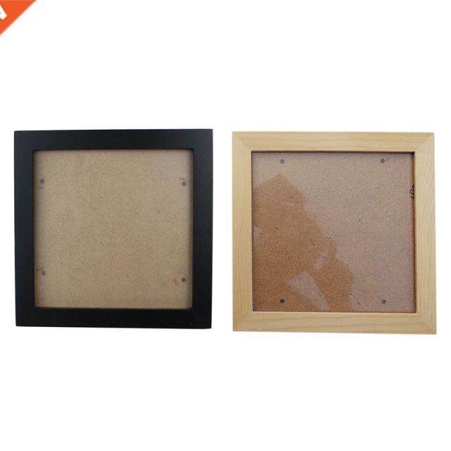 2X Square Thick Pine Wood Photo Frame Wall Picture Frame (Bl