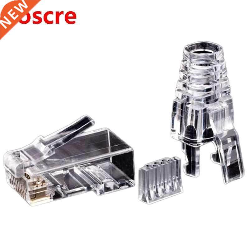 50Pcs Cat6 RJ45 Connector UTP Cable Ethernet Jack 8P8C Netwo
