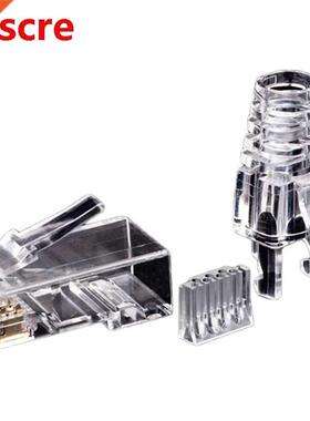 50Pcs Cat6 RJ45 Connector UTP Cable Ethernet Jack 8P8C Netwo