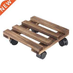 Plant Caddy Wooden Lockable Plant Stand Heavy Duty Plant Squ