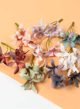 10/20Pcs Artfcal Slk Flowers Head Gradent Orchd Magnol