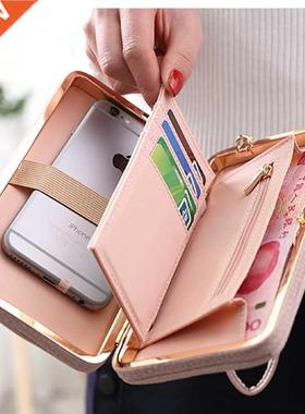 Purse wallet female big capacity brand card holders cellphon