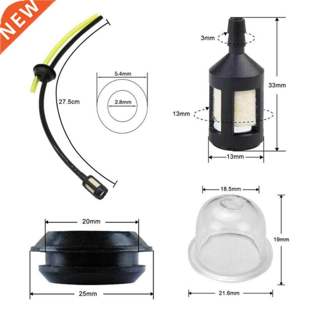 5 Sets Fuel Filter Pipes Fuel Hose Seal Hedge For Strimmer T