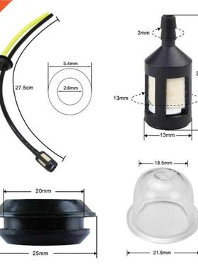 5 Sets Fuel Filter Pipes Fuel Hose Seal Hedge For Strimmer T