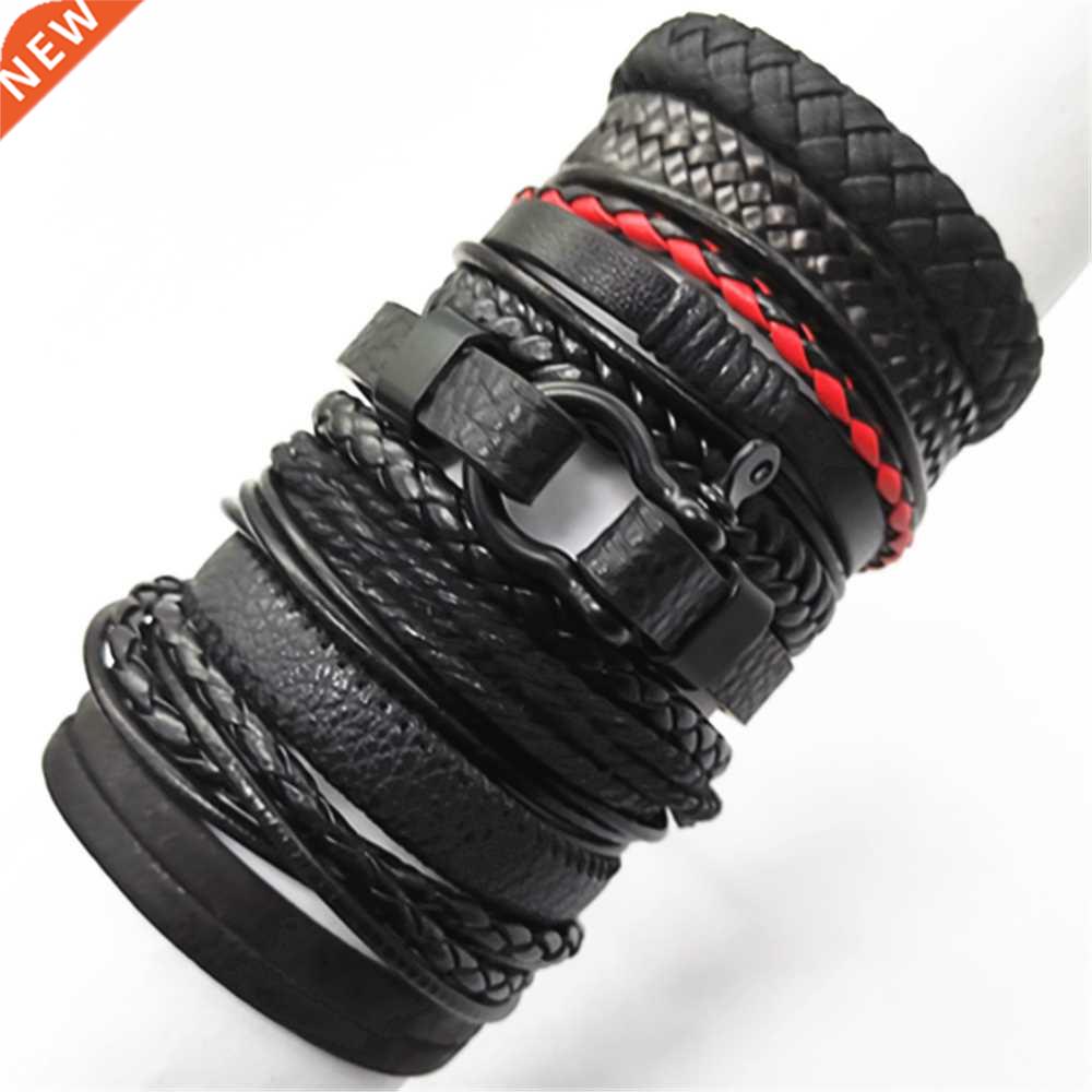 Fashion Bracelets 10pcs/set Wrap Woven Fashion Handmade Men