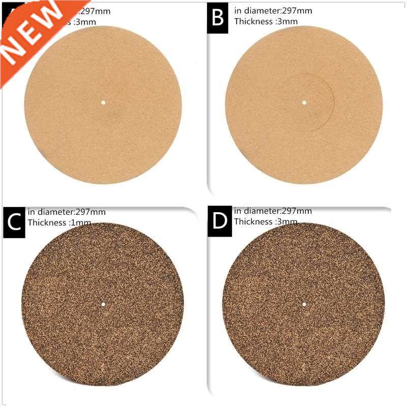 Cork Rubber Turntable Platter Mat Slipmat Anti-Static For 12