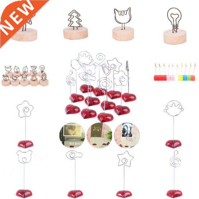1PC Wooden Photo Clip Memo Name Card Hanging Stand Note Item