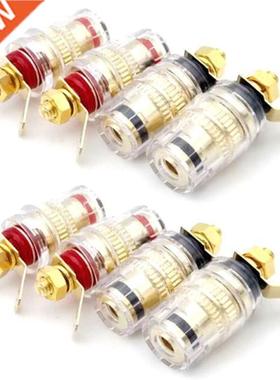 8pcs/set Speaker Terminal Binding Post 4mm Banana Plug Socke