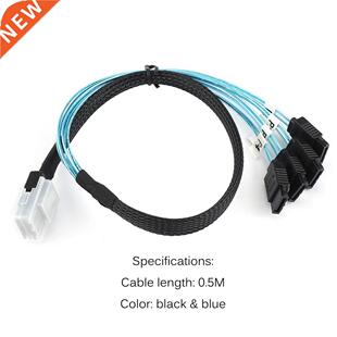 New Mini SAS 4i SFF-8087 6P 6-Pin Male to 4 SATA 7-Pin Spl