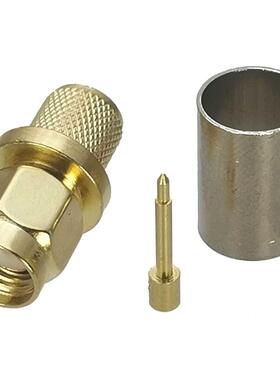 10pcs Connector SMA Plug Male Crimp For RG5 RG6 5D-FB LMR300