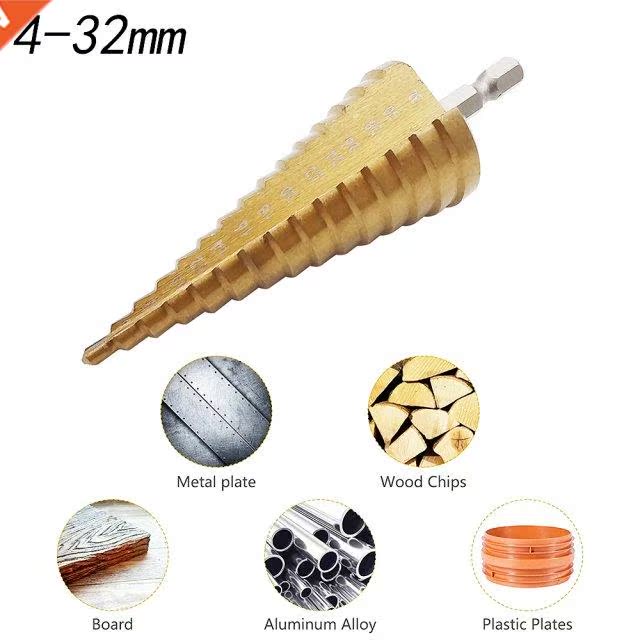 4-32mm Step Drill Bit HSS High Speed Metal Steel Step Drill