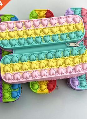 New Pencil Case Pop Fidget Toys It Push Bubble Children Sres