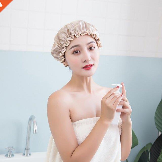 1PC Waterproof Shower Cap High Quality Hair Salon Elastic Th