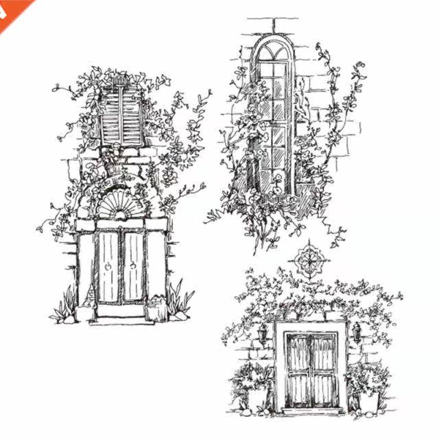 Garden Wndowsll Slcone Clear Seal Stamp  Scrapbookng