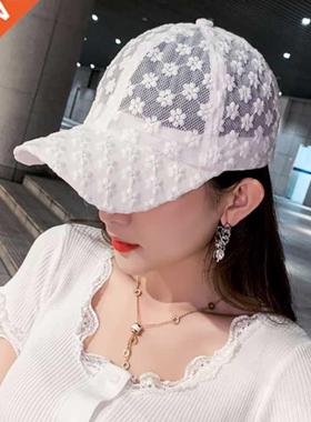 Women's Lace Small Flower Baseball Caps Breathable Mesh Flor