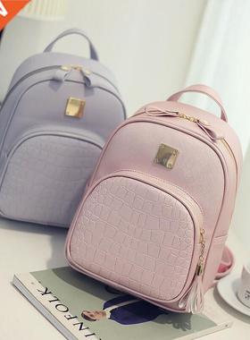 New Luxury Women Backpack Crocodile Pattern Female Knapsack