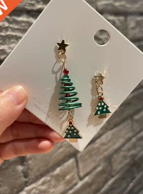 1Pair New Tree Earrings Christmas Ornaments Santa Claus Hang