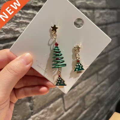 1Pair New Tree Earrings Christmas Ornaments Santa Claus Hang