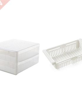 2 Pcs Refrigerator Storage Box Fresh Spacer Layer Storage Ra