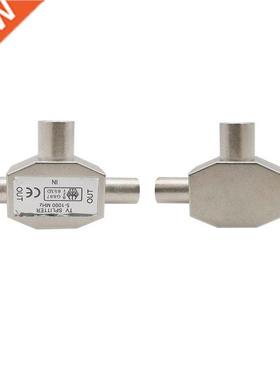 1Pcs 1 Female to 2 Male TV Aerial Coaxial Splitter Antennas