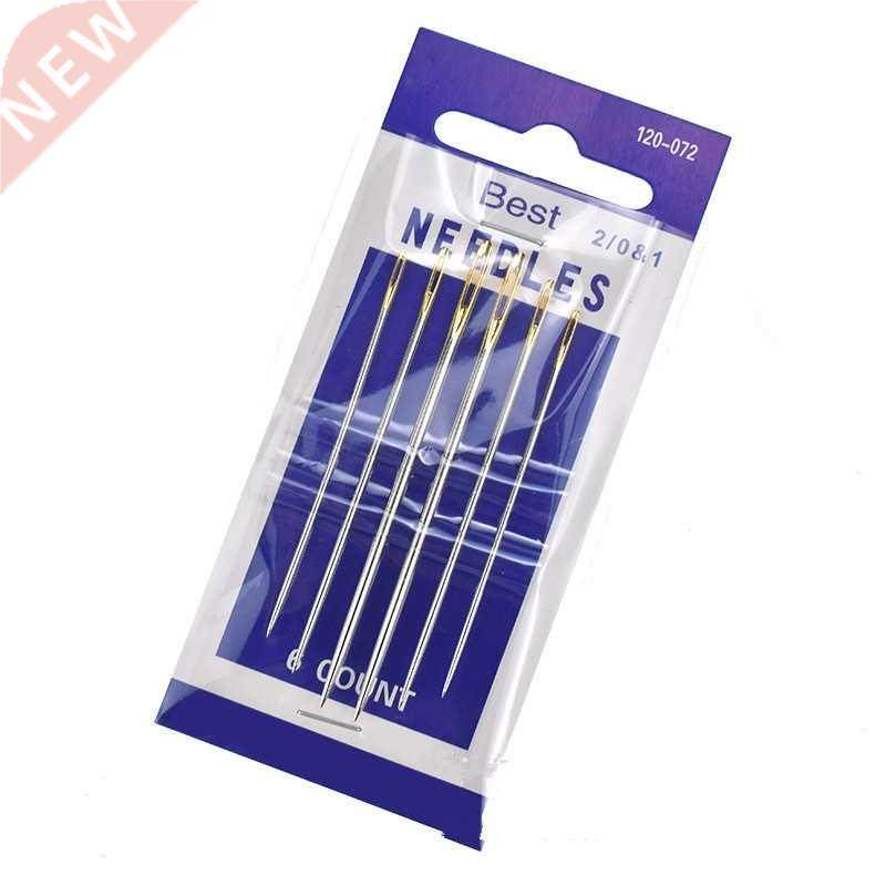 6pcs Gold Tail Needle Darning Stainless Steel Embroidery Sew