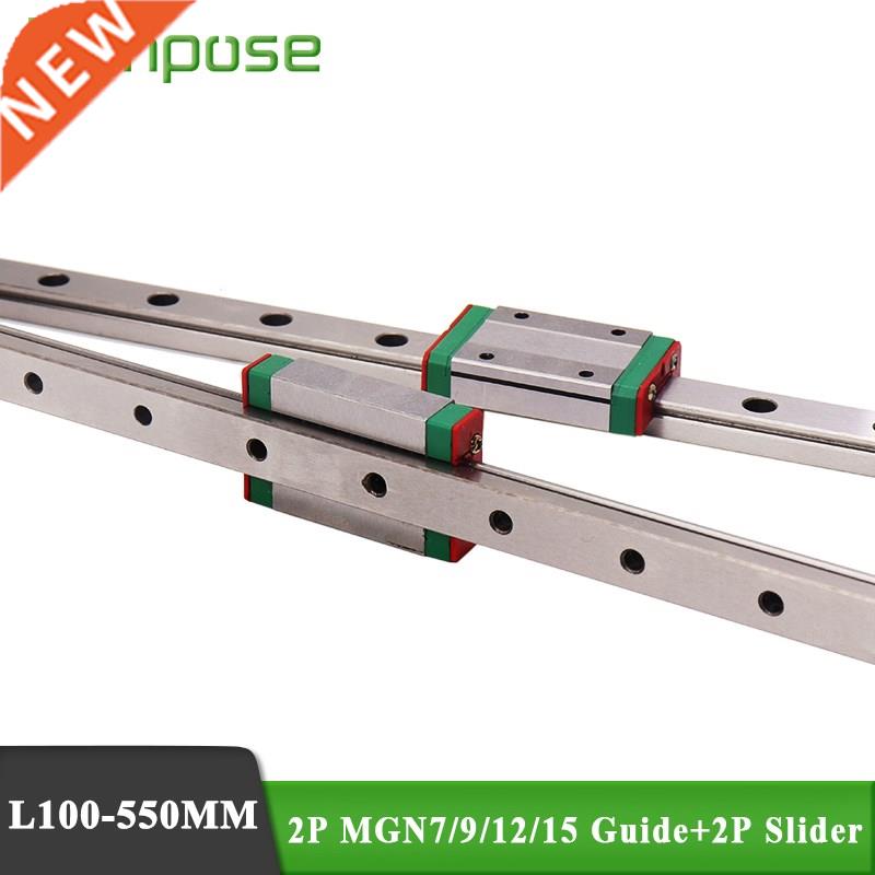2PC GN7 GN12 GN15 Linear Rail Guide with 2PC GN7C GN12