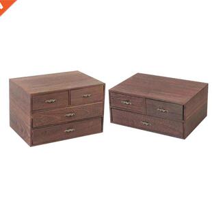 Box Storage Wood Case Stora Drawer Desktop Organizer