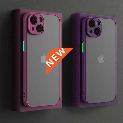 ASTUBIA Square Transparent Frosted Phone Case For iPhone 12