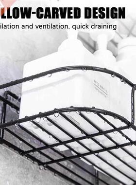 Bathroom Shelf Shampoo Holder Corner Wall Mounted Storage Ra