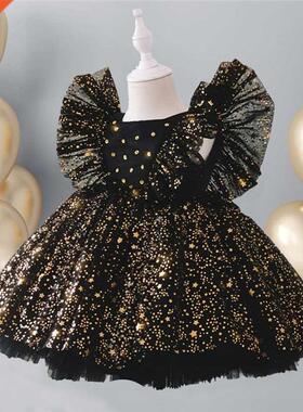 Princess Dress Girls Sequin Tutu Lace Mesh Birthday Prom Tod